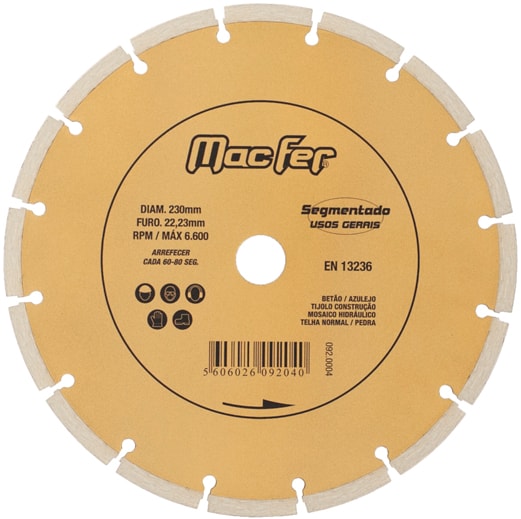 Disco diamantado Segmentado 230mm