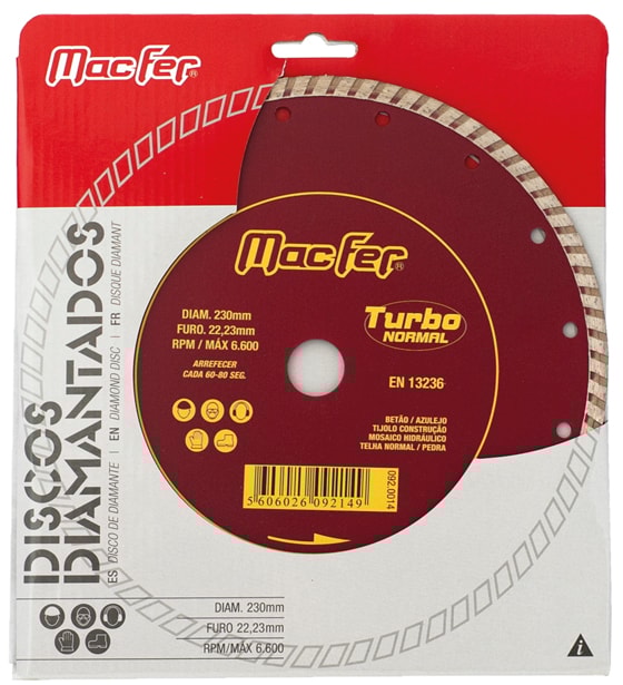 Disco diamantado Turbo 230mm