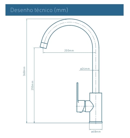 Torneira de Cozinha Inox Escovado