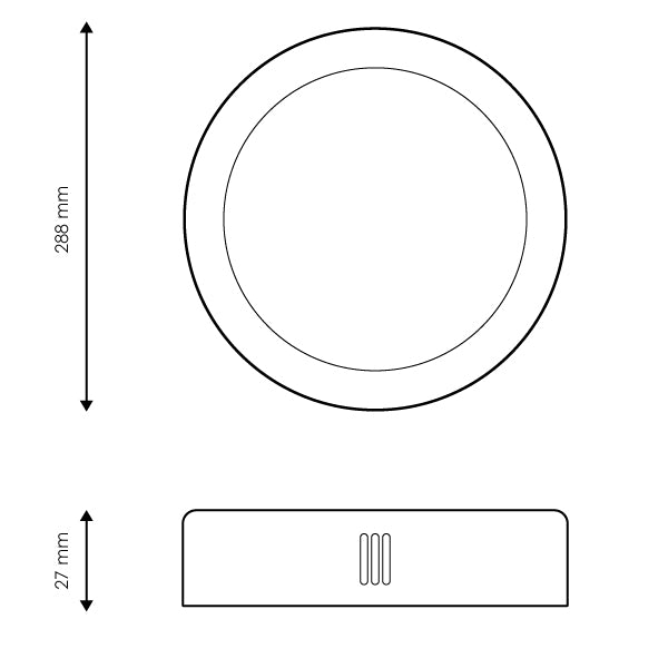 Painel de Superficie Serie Slim Circular 12W 20W e 25W 6000K