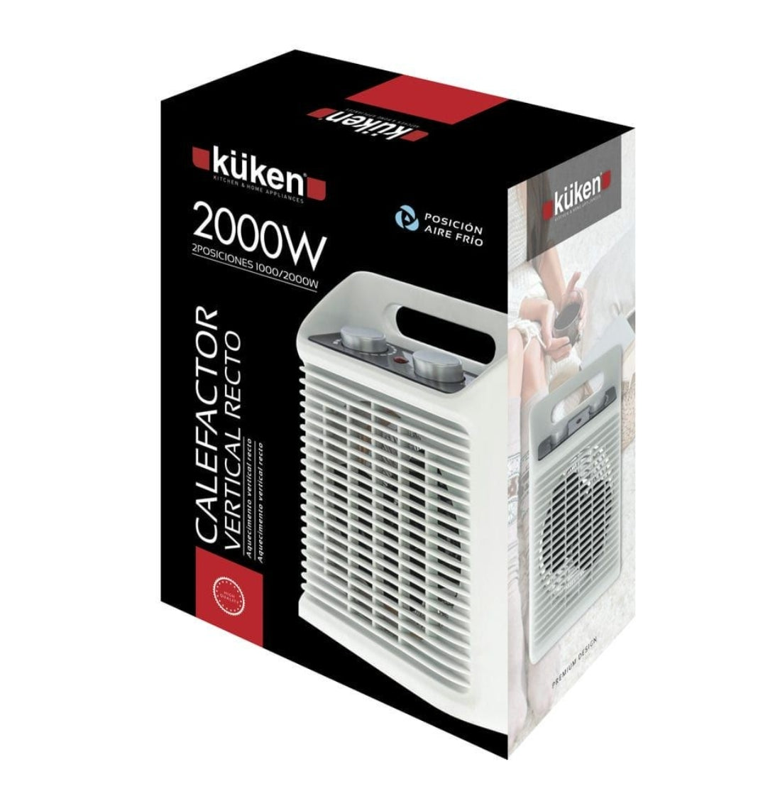 AQUECEDOR VERTICAL RETO KÜKEN 1000/2000W