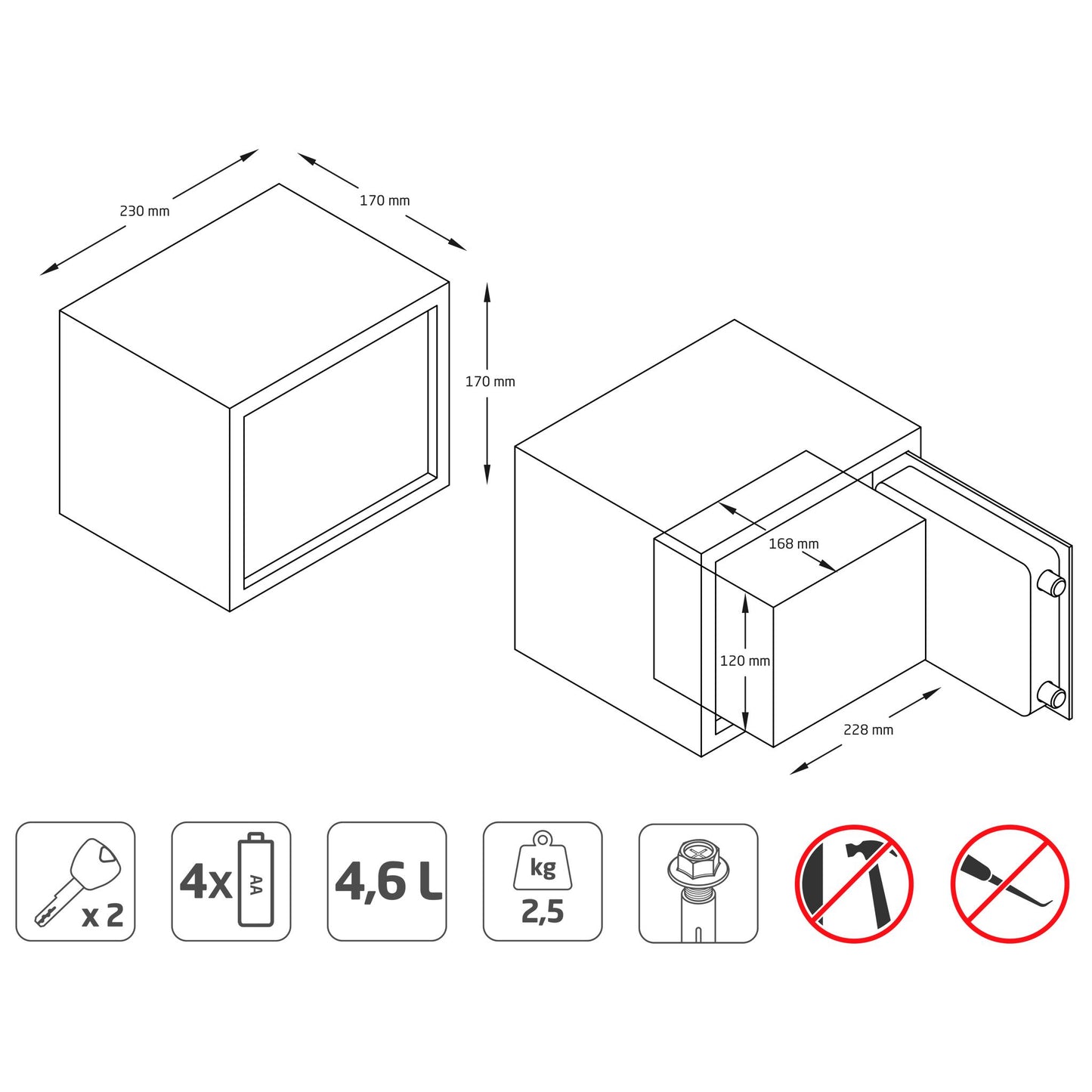 Cofre Forte MOD. TOPSECURE-M