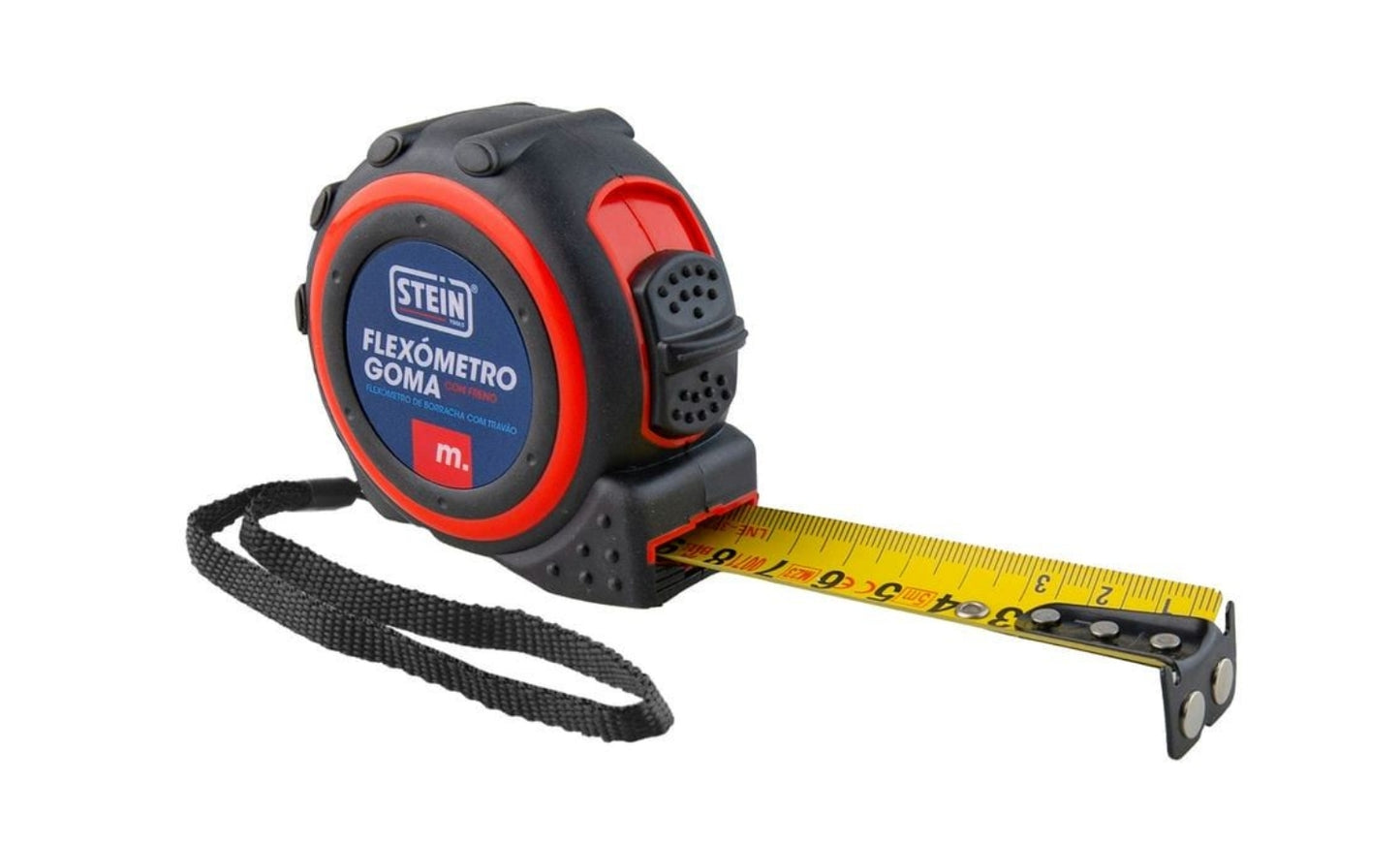 Fita Métrica Stein Capa de Borracha Freio de 3m, 5m e 8m  Com ímã